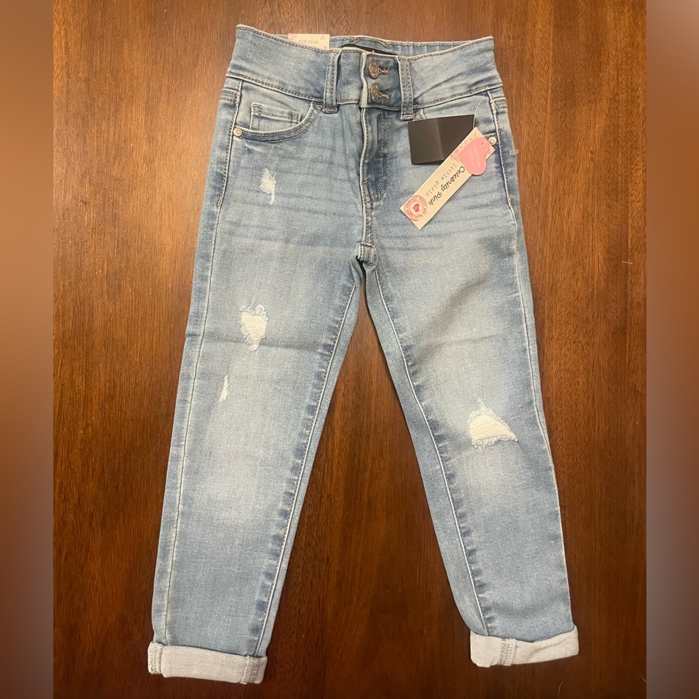 Celebrity Pink Light Wash Distressed Jeans